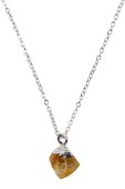 Ketting Zilver 925 'Wild Kristal' - Citrien