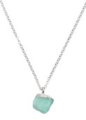 Ketting Zilver 925 'Wild Kristal' - Smaragd