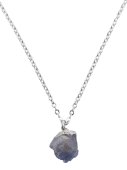 Ketting Zilver 925 'Wild Kristal' - Blauwe Saffier