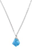 Ketting Zilver 925 'Wild Kristal' - Pure Turkoois