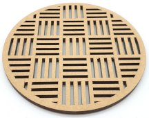 Houten Plaat Neutraal Motief 10cm