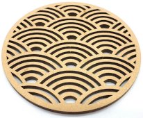 Houten Plaat Zonmotief 10cm