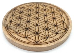 Onderzetter Hout Levensbloem 10cm