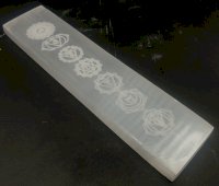 Plaat Seleniet 7 Chakra's Ski 15cm