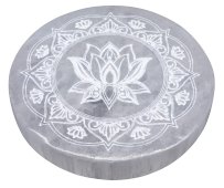 Seleniet Plaat Lotus Mandala 10cm