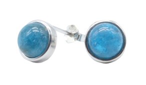 Oorbellen Zilver 925 Apatiet rond gepolijst