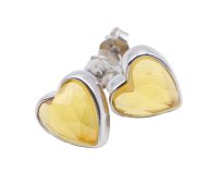 Oorbellen Zilver 925 Citrien Hart