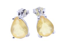 Oorbellen Zilver 925 Citrien Traan