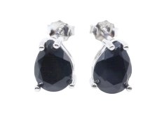 Oorbellen Zilver 925 Onyx Traan