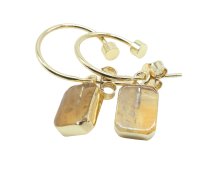 Oorbellen Zilver 925 'Gouden Boog' - Citrien