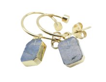 Oorbellen Zilver 925 'Gouden Boog' - Labradoriet