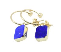 Oorbellen Zilver 925 'Gouden Boog' - Lapis Lazuli
