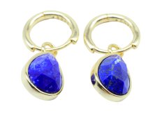 Oorbellen Zilver 925 'Minerale Halo' - Lapis Lazuli