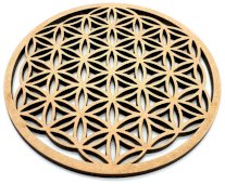 Plaquette Levensbloem Gesneden Hout 10cm