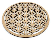 Plaquette Levensbloem Gesneden Hout 20cm