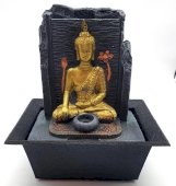 Fontein Hars Thaise Boeddha Verguld 22cm