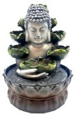 Fontein Hars Buste Boeddha & Waterval 28cm