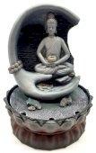 Fontein Hars Boeddha Meditatie op Hand 29cm