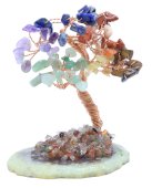 Geluksboom 7 Chakra's op Agaatschijf 12cm