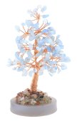 Geluksboom Aquamarijn op Agaat 14cm