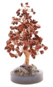 Geluksboom Rode Jaspis op Agaat 14cm