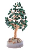 Geluksboom Malachiet op Agaat 14cm
