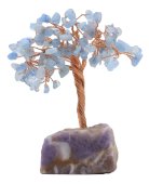 Geluksboom Aquamarijn basis Amethist 14cm