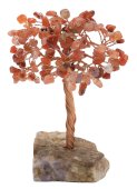 Geluksboom Carneool basis Amethist 14cm