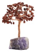 Geluksboom Rode Jaspis basis Amethist 14cm