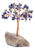 Geluksboom Lapis Lazuli basis Amethist 14cm