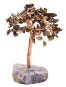 Geluksboom Tijgeroog basis Amethist 14cm
