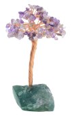 Geluksboom Groene Amethist basis Fluoriet 14cm