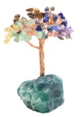 Geluksboom 7 Chakra's basis Fluoriet 14cm