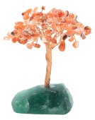 Geluksboom Carneool basis Fluoriet 14cm