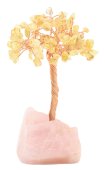 Geluksboom Citrien basis Rozenkwarts 14cm