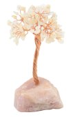 Geluksboom Bergkristal basis Rozenkwarts 14cm