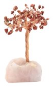 Geluksboom Rode Jaspis basis Rozenkwarts 14cm