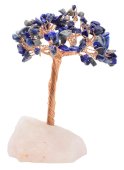 Geluksboom Lapis Lazuli basis Rozenkwarts 14cm