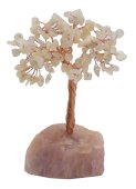 Geluksboom Maansteen basis Rozenkwarts 14cm