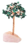 Geluksboom Malachiet basis Rozenkwarts 14cm