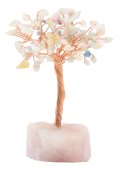 Geluksboom Morganiet basis Rozenkwarts 14cm