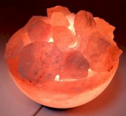 Zoutlamp Himalaya Schaal & Kristallen 3Kg