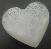 Hart Seleniet gegraveerd Motieven 8cm