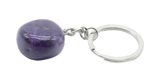 Sleutelhanger Amethist getrommeld 3cm