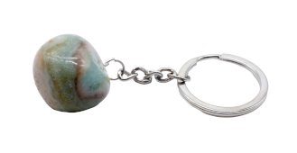 Sleutelhanger Amazoniet getrommeld 3cm