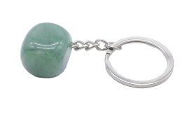 Sleutelhanger Groene Aventurijn getrommeld 3cm
