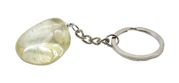 Sleutelhanger Citrienkwarts getrommeld 3cm