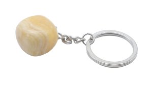 Sleutelhanger Oranje Calciet getrommeld 3cm