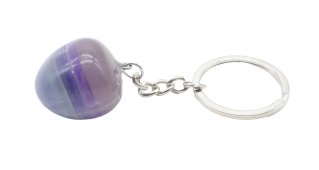 Sleutelhanger Fluoriet Multi getrommeld 3cm