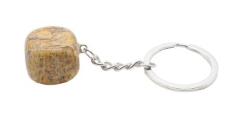 Sleutelhanger Landschapsjaspis getrommeld 3cm